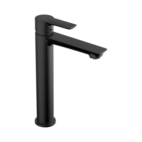 JIKA PONTA STYLE Umývadlová stojanková páková batéria, bez automatickej výpuste, výška výtoku 154 mm, Cold Start, 435x250x62 mm, Čierna matná, H3112H87161201