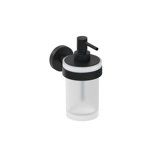 JIKA MIO STYLE Držiak s dávkovačom mydla, matné sklo, Čierna matná, H3832F27161001