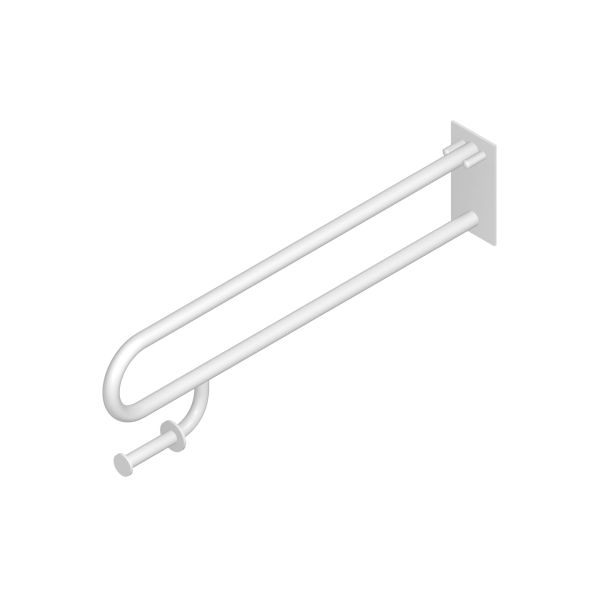 JIKA UNIVERSUM WC madlo, sklopné, vr. držiaka toaletného papiera, 834x100x200 mm, Nerezová oceľ 003, H3897160030001