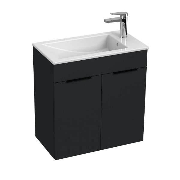 JIKA CUBE Skrinka, vr. umývadla 600x340 mm, 2 dvere, 590x327x607 mm, Antracit matný 352, H4536311763521