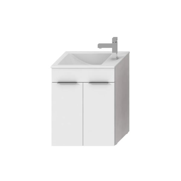 JIKA CUBE Skrinka, vr. umývadla 500x340 mm, 2 dvere, 490x327x607 mm, Biela, H4536411763001