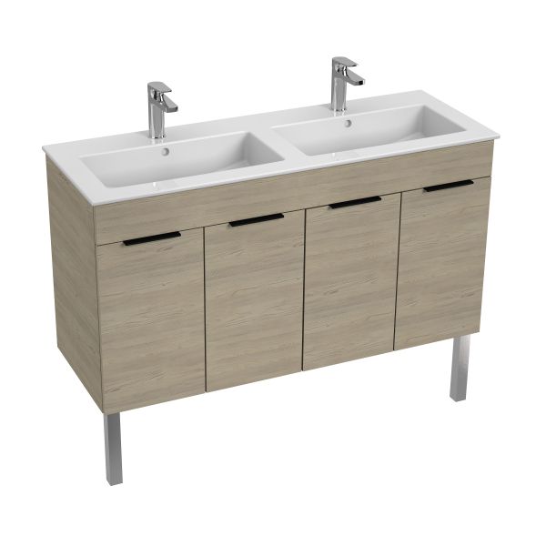 JIKA CUBE Skrinka, vr. umývadla 1200x430 mm, 4 dvere, 1160x422x607 mm, Jaseň, H4536611765141