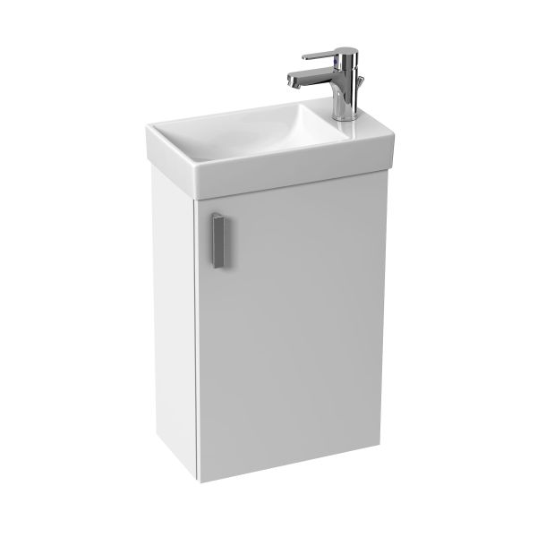 JIKA PETIT Skrinka, 1 dvere ľavé/pravé, vr. umývadlá 400x230 mm, 386x221x585 mm, Biela, H45J5111753001