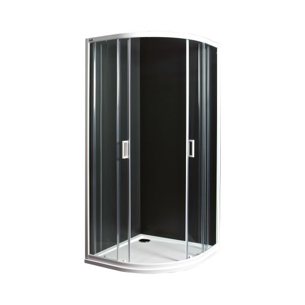 JIKA LYRA PLUS Sprchovací kút, štvrťkruh, biely lesklý profil, 800x800x1900 mm, Biela, H2533810006681