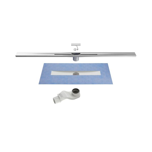 JIKA PURE Sprchový žľab, 1000 mm, rezateľný, kryt Satin nerez, 20x100x1000 mm, Strieborná, H2714200020001