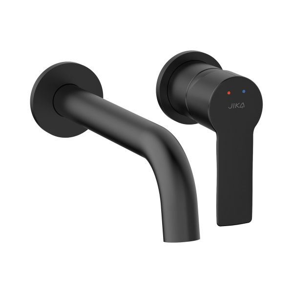 JIKA PONTA STYLE Umývadlová podomietková batéria, kompletná: mosadzné teleso + vrchná sada, Mix Start, Čierna matná, H3112H67161201