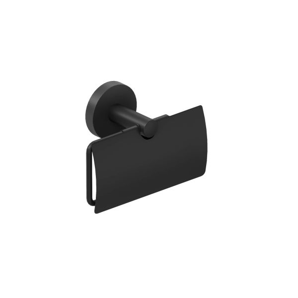 JIKA MIO STYLE Držiak WC papiera s krytom, Čierna matná, H3842F27160001