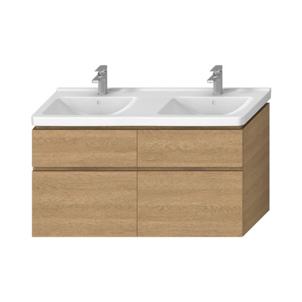 JIKA CUBITO-N Skrinka pod dvojumývadlo 1300 mm, 4 zásuvky, 1280x467x480 mm, Dub 519, H40J4274025191