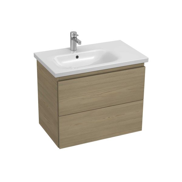 JIKA MIO-N Skrinka pod asymetrické umývadlo 750x450 mm, 2 zásuvky, 720x448x588 mm, Jaseň, H40J7194013421