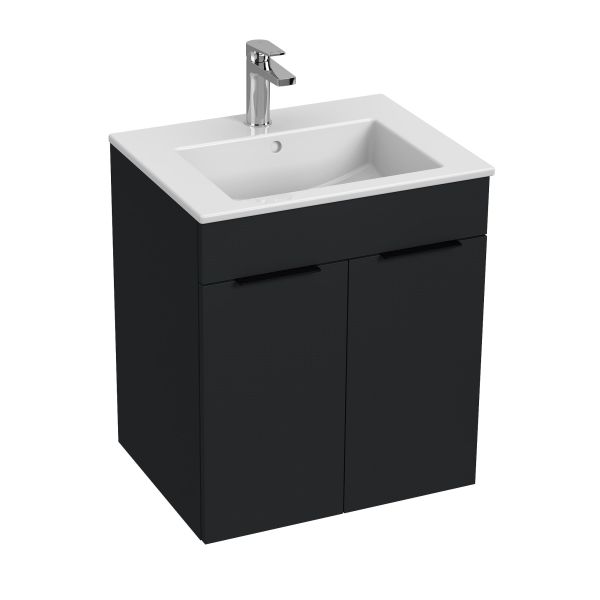 JIKA CUBE Skrinka, vr. umývadla 550x430 mm, 2 dvere, 540x422x607 mm, Antracit matný 352, H4536111763521
