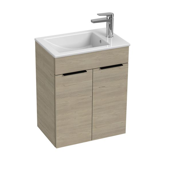 JIKA CUBE Skrinka, vr. umývadla 500x340 mm, 2 dvere, 490x327x607 mm, Jaseň, H4536411765141