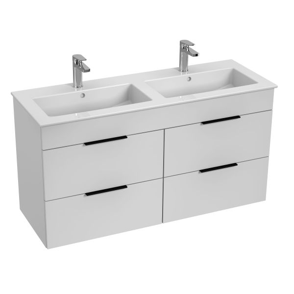 JIKA CUBE Skrinka, vr. umývadla 1200x430 mm, 4 zásuvky, 1160x422x607 mm, Biela, H4536621763001