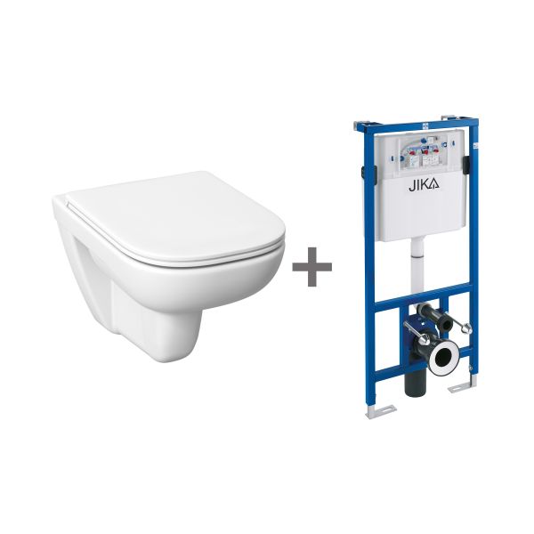 JIKA DEEP BY JIKA Set: Závesné WC Deep by JIKA Rimless + podomietkový modul, 510x360x430 mm, Biela, H6006140000002