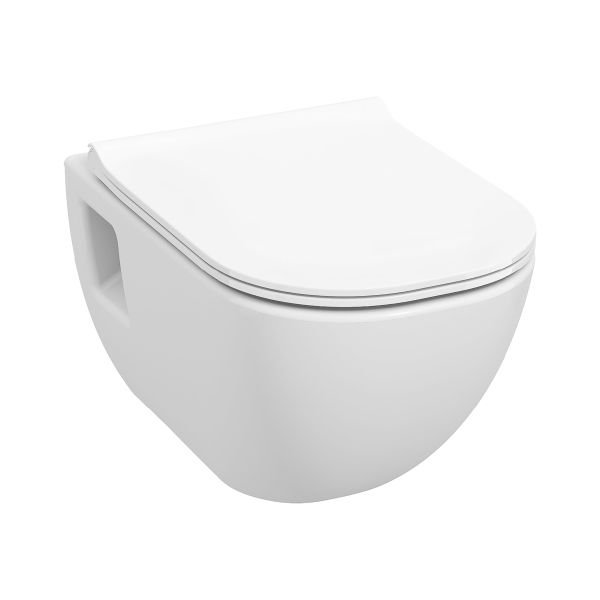 JIKA MIO-N Závesné WC, Rimless, viditeľné uchytenie, horizontálny odpad, 530x360x350 mm, Biela, H8207160000001