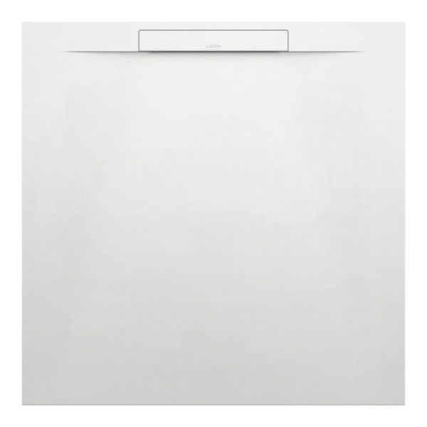 LAUFEN LAUFEN PRO S Sprchová vanička, štvorcová, s lineárnym odtokom na kratšej strane, Marbond, 900x900x28 mm, Biela 000, H2101800000001