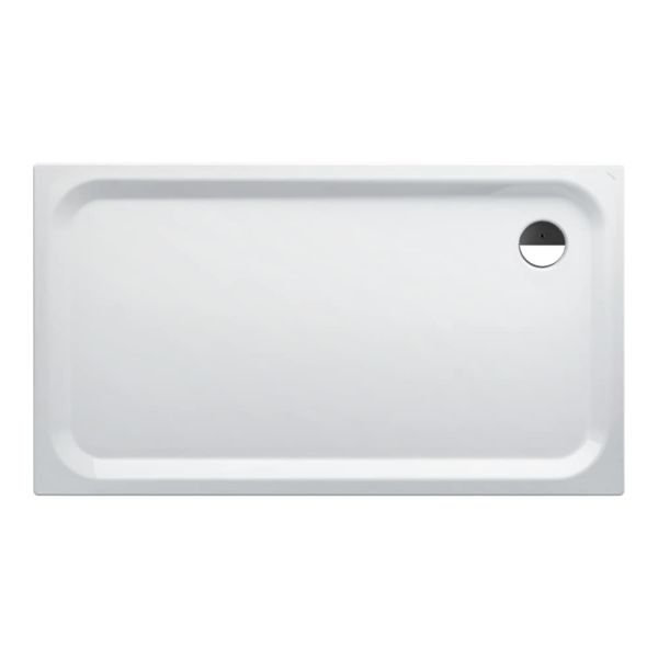 LAUFEN PLATINA Oceľová Sprchová vanička, obdĺžniková, oceľ 3,5 mm, plochá (45 mm), 1600x900x45 mm, Biela 000, H2150360000401