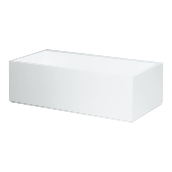 LAUFEN Kartell LAUFEN Vaňa, voľnes stojaca, materiál Sentec, s plochou pre armatúru, s prepadom na čelnej strane, s Hubsystémom, 1700x860x440 mm, H2243320006161