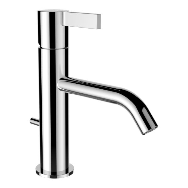 LAUFEN Kartell LAUFEN Umývadlová páková batéria, pevný výtok 135 mm, prietok 5,3 l/min s automatickým výpustom, Chróm 004, H3113310041211