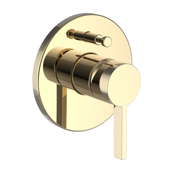 LAUFEN Kartell LAUFEN Vrchná sada podomietkovej vaňovej/sprchovej batérie pre Simibox alebo Simibox Light, s prepínačom, PVD Zlatá lesklá 001, H3213360010001