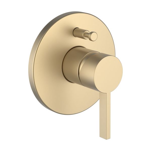 LAUFEN Kartell LAUFEN Vrchná sada podomietkovej vaňovej/sprchovej batérie pre Simibox alebo Simibox Light, s prepínačom, PVD Svetlozlatá matná 083, H3213360830001