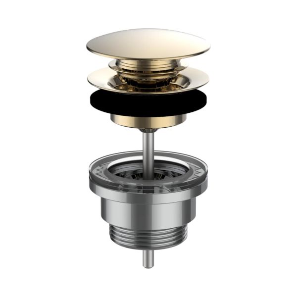 LAUFEN  Umývadlový výpust, Click-clack, 63x63 mm, farba PVD zlatá lesklá, H3709890011041