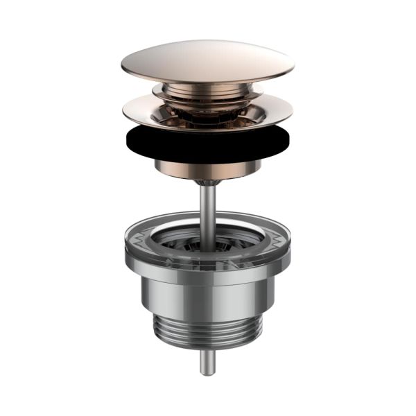 LAUFEN  Umývadlový výpust, Click-clack, 63x63 mm, farba PVD zlatoružová, H3709890821041