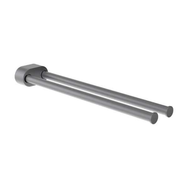 LAUFEN NIARA Dvojitý držiak uteráka, otočný, PVD inox kartáčovaná oceľ 161, H3810611610011