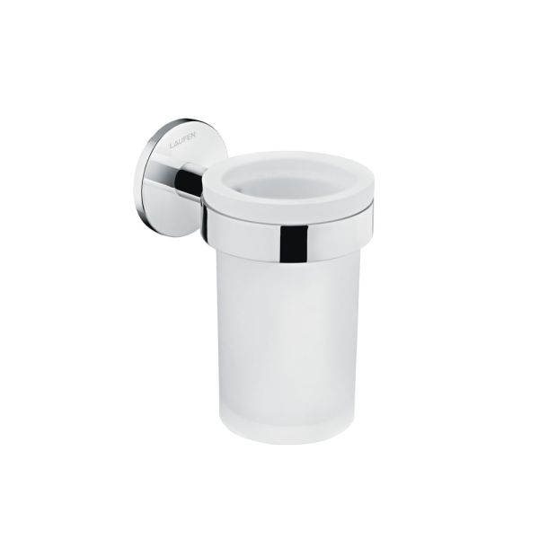 LAUFEN CANA Držiak so skleneným pohárikom, Chróm 004, H3821320040001