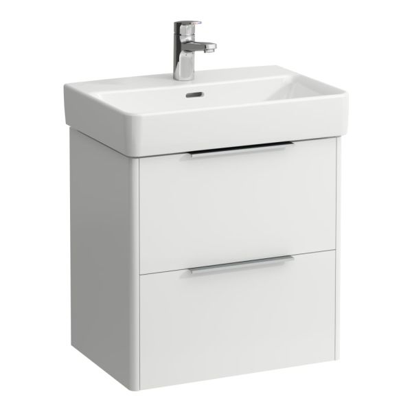 LAUFEN BASE Skrinka pod umývadlo, 2 zásuvky, pre umývadlo H818958 (compact), 520x360x530 mm, Biela lesklá 261, H4021521102611