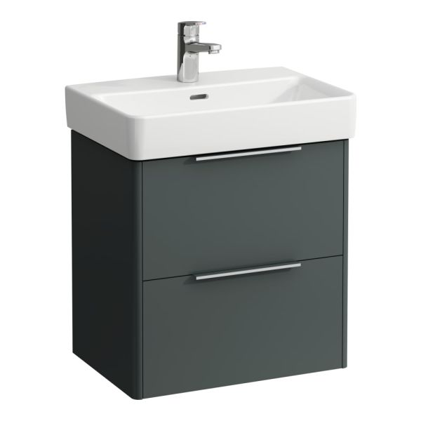 LAUFEN BASE Skrinka pod umývadlo, 2 zásuvky, pre umývadlo H818958 (compact), 520x360x530 mm, Šedá traffic 266, H4021521102661