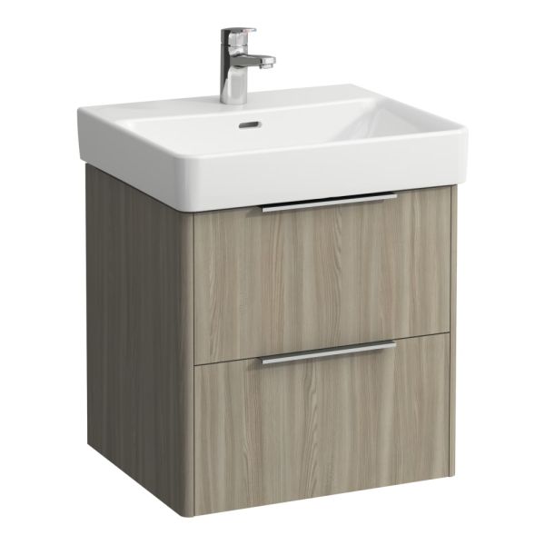 LAUFEN BASE Skrinka pod umývadlo, 2 zásuvky, pre umývadlo H810962, 520x440x530 mm, Bledý brest 262, H4021721102621