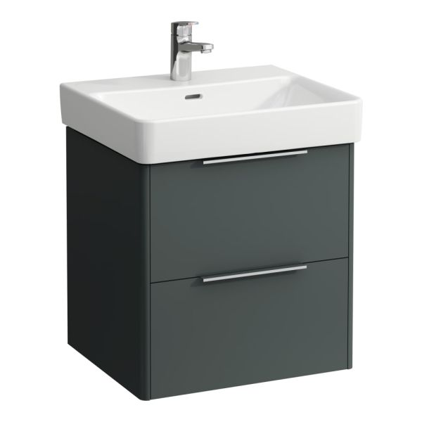LAUFEN BASE Skrinka pod umývadlo, 2 zásuvky, pre umývadlo H810962, 520x440x530 mm, Šedá traffic 266, H4021721102661
