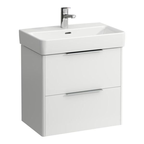 LAUFEN BASE Skrinka pod umývadlo, 2 zásuvky, pre umývadlo H818959 (compact), 570x360x530 mm, Biela lesklá 261, H4022121102611