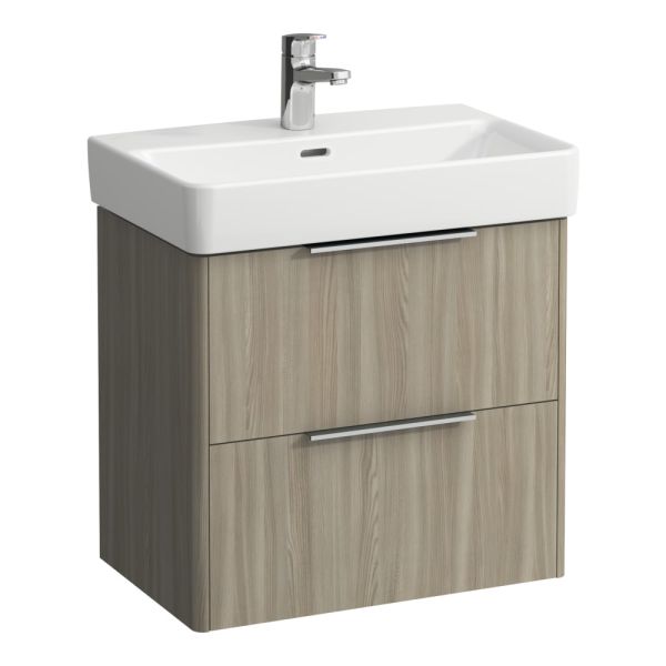 LAUFEN BASE Skrinka pod umývadlo, 2 zásuvky, pre umývadlo H818959 (compact), 570x360x530 mm, Bledý brest 262, H4022121102621
