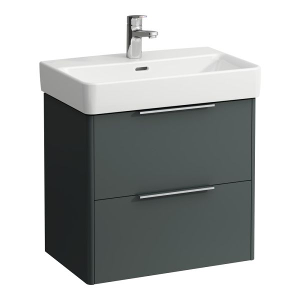 LAUFEN BASE Skrinka pod umývadlo, 2 zásuvky, pre umývadlo H818959 (compact), 570x360x530 mm, Šedá traffic 266, H4022121102661