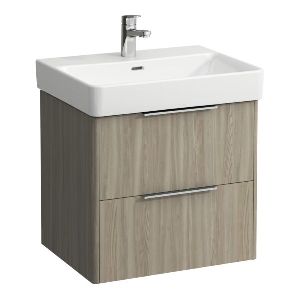 LAUFEN BASE Skrinka pod umývadlo, 2 zásuvky, pre umývadlo H810963, 570x440x530 mm, Bledý brest 262, H4022321102621