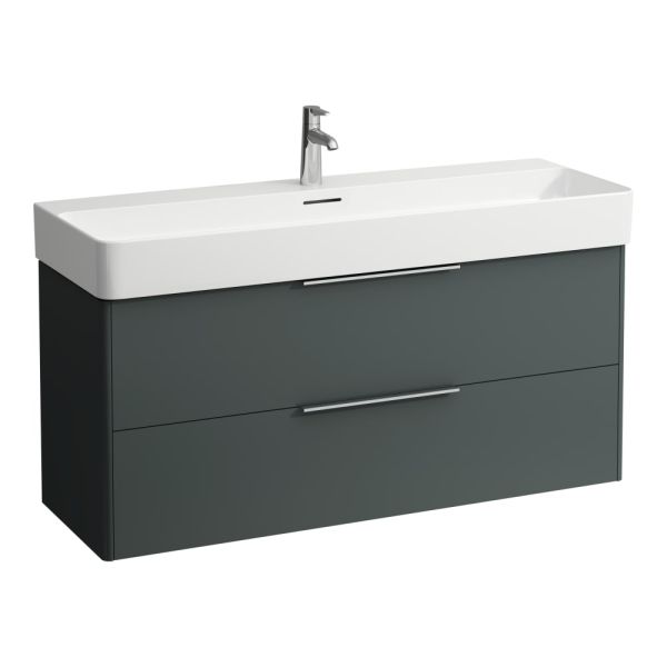 LAUFEN BASE Skrinka pod umývadlo, 2 zásuvky, pre umývadlo H810289, 1180x390x530 mm, Šedá traffic 266, H4024721102661