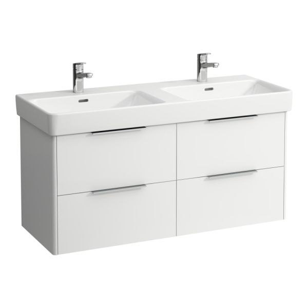 LAUFEN BASE Skrinka pod umývadlo, 4 zásuvky, pre umývadlo H814966, 1160x440x530 mm, Biela matná 260, H4024941102601