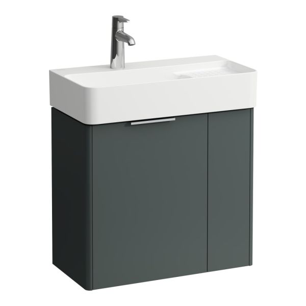 LAUFEN BASE Skrinka pod umývadlo, 2 dvierka, pre umývadlo 815285, 585x290x525 mm, Šedá traffic 266, H4025521102661