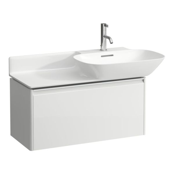 LAUFEN BASE Skrinka pod umývadlo, s 1 zásuvkou, pre umývadlá H813301, H813302, 770x350x360 mm, Biela lesklá 261, H4030011102611