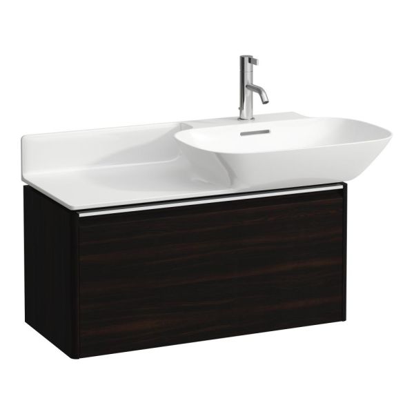 LAUFEN BASE Skrinka pod umývadlo, s 1 zásuvkou, pre umývadlá H813301, H813302, 770x350x360 mm, Tmavohnedý brest 263, H4030011102631