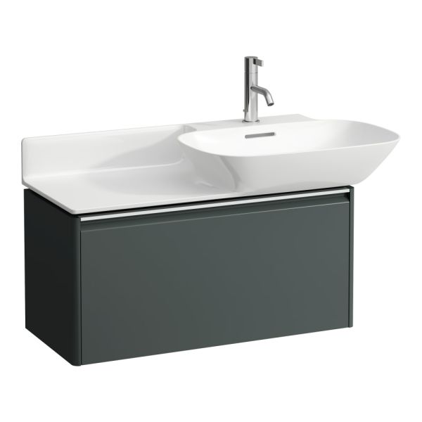 LAUFEN BASE Skrinka pod umývadlo, s 1 zásuvkou, pre umývadlá H813301, H813302, 770x350x360 mm, Šedá traffic 266, H4030011102661