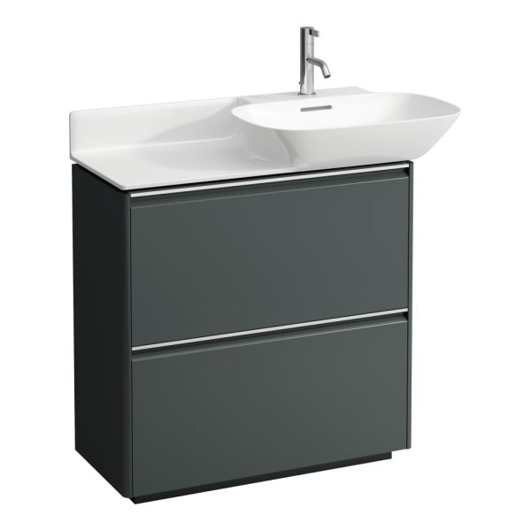 LAUFEN BASE Skrinka pod umývadlo, s 2 zásuvkami, pre umývadlá 813301, 813302, 770x350x770 mm, Šedá traffic 266, H4030021102661
