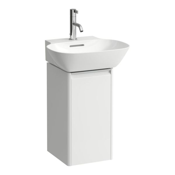 LAUFEN BASE Skrinka pod umývadlo, 1 dvierka, závesy vpravo, 1 vnútorná polička, pre umývadielko 815301, 275x295x515 mm, Biela matná 260, H4030121102601