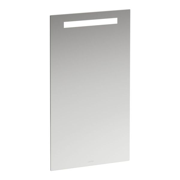 LAUFEN LANI Zrkadlo 450 mm, s vodorovným LED osvetlením, bez rámu, IP 44, 4 000K, pre externý vypínač, 450x900 mm, Zrkadlo 144, H4038501121441