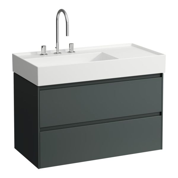 LAUFEN LANI Skrinka pod umývadlo, s 2 zásuvkami, pre umývadlo H810338, 880x450x515 mm, Šedá traffic 266, H4039521122661
