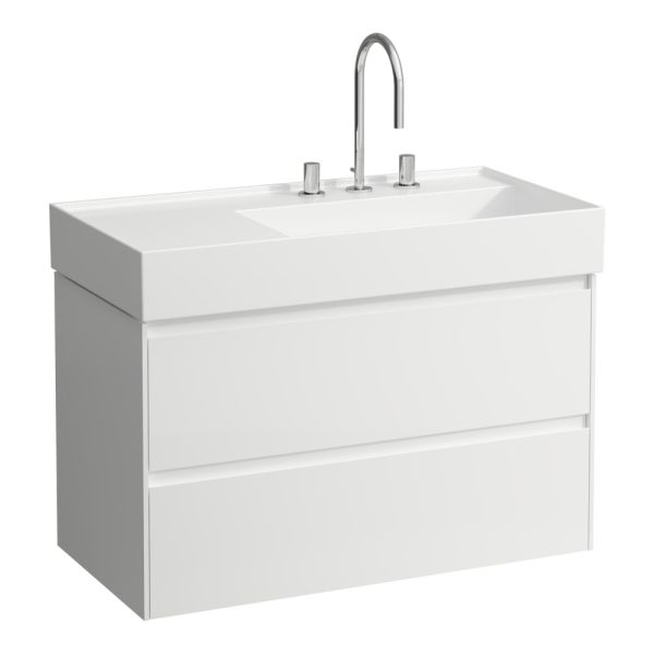 LAUFEN LANI Skrinka pod umývadlo, s 2 zásuvkami, pre umývadlo H810339, 880x450x515 mm, Biela matná 260, H4039621122601