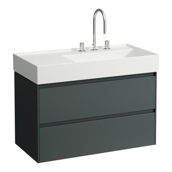 LAUFEN LANI Skrinka pod umývadlo, s 2 zásuvkami, pre umývadlo H810339, 880x450x515 mm, Šedá traffic 266, H4039621122661