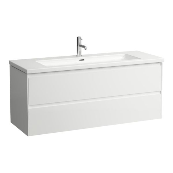 LAUFEN LANI Skrinka pod umývadlo, s 2 zásuvkami, pre umývadlo H816435, 1285x470x515 mm, Biela matná 260, H4041921122601