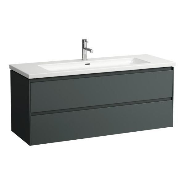 LAUFEN LANI Skrinka pod umývadlo, s 2 zásuvkami, pre umývadlo H816435, 1285x470x515 mm, Šedá traffic 266, H4041921122661
